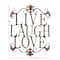 Brown Metal Live, Laugh, Love Wall Decoration